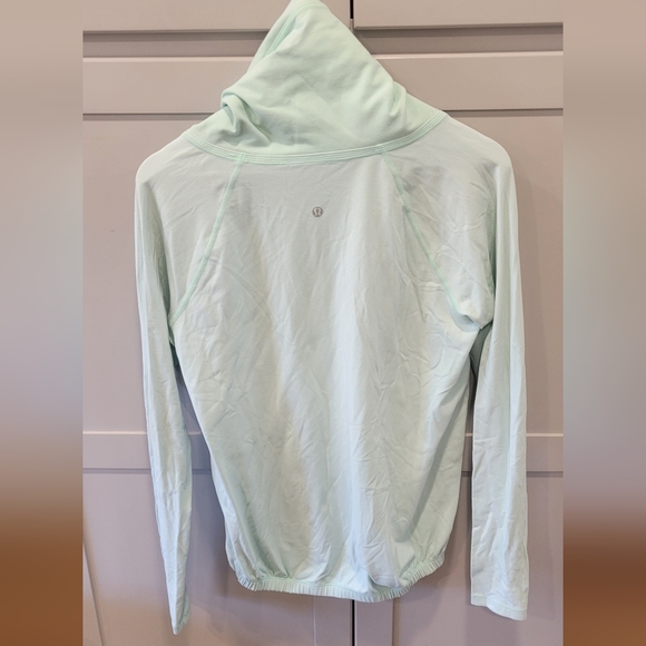 Lululemon pullover, funnel neck, color: sea foam color with thumb holes - Picture 2 of 5